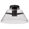 Nuvo Edmond, 17 Inch LED Semi Flush, Matte Black with Clear Glass 62/2064 - alternate 1